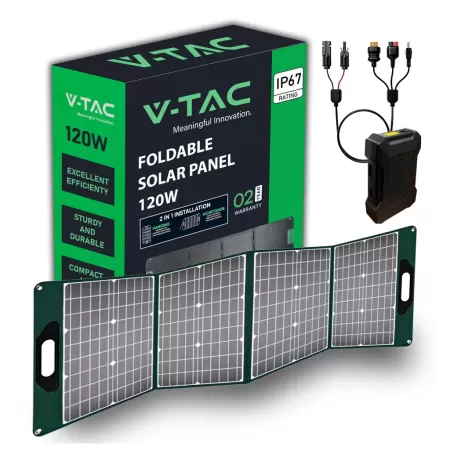 Pannello Solare Fotovoltaico Pieghevole V-Tac 120W | Solar Stock
